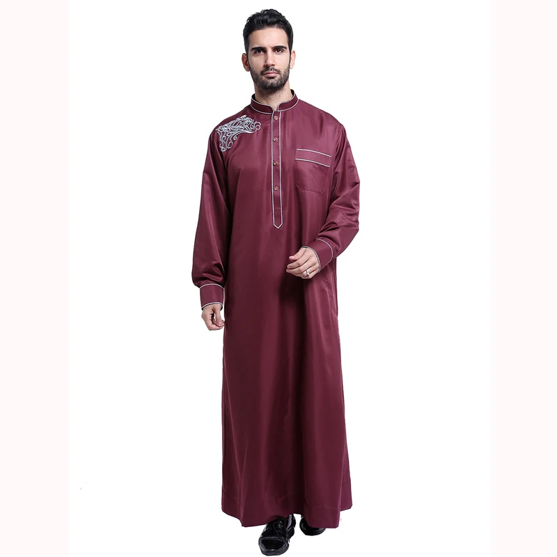 Men\'s  Muslim Clothing Fashion Dubai Abaya Turkey High Quality Embroidery Pakistan Caftan Islamic Robes Moroccan Jelaba