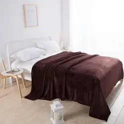 Dark Brown Gold velvet Blanket Coral For sofa Air Throw Travel Light Thin Mechanical Wash Flannel Blankets Winter Soft Warm
