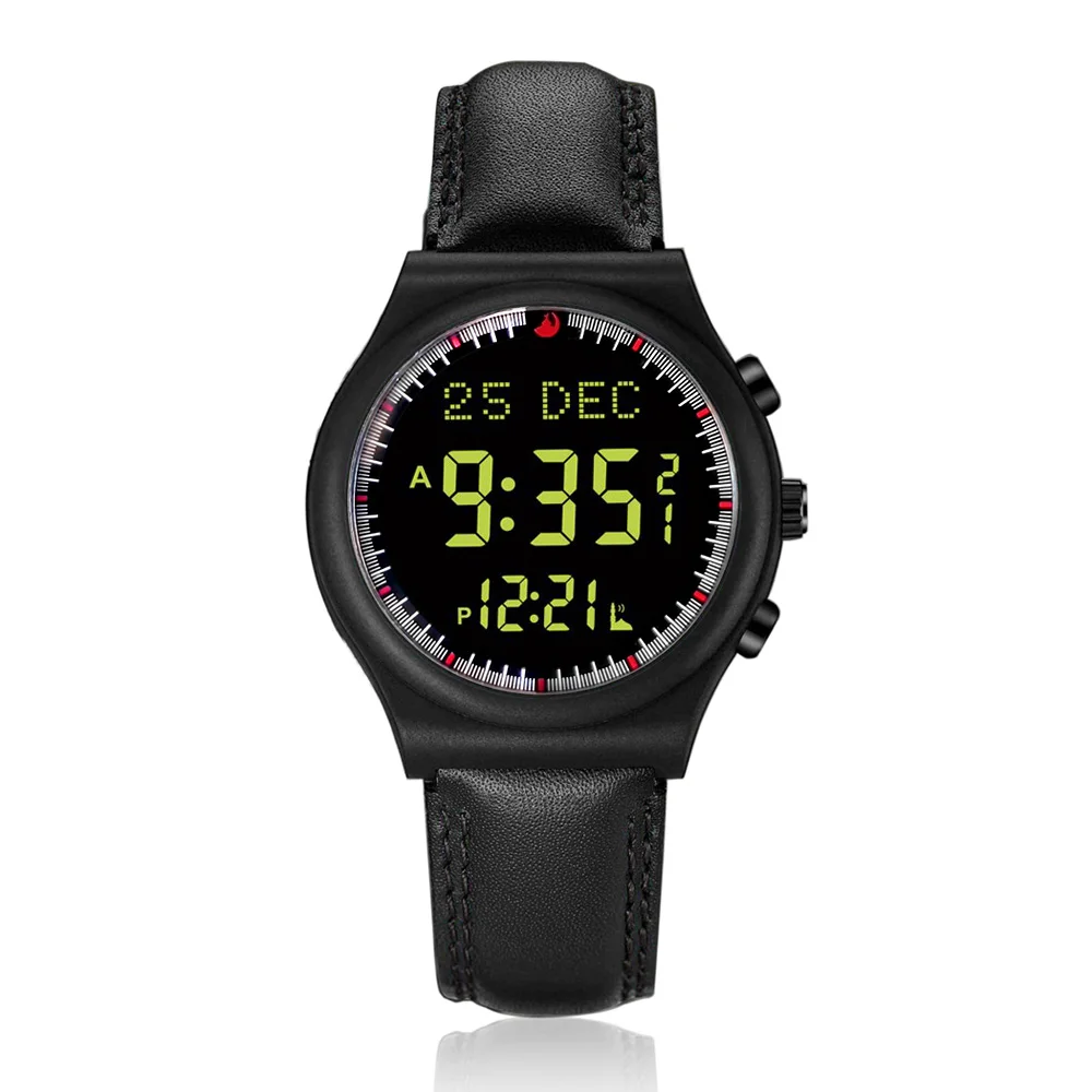 

Muslim Watch For Prayer with Adhan Qibla Hijri and Leathter Strap Al Harameen Fajr Time Wrist Clock Islamic Ramadan Gift