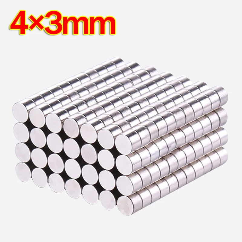 

50~1000Pcs 4x3mm Small N35 Round Magnet 4*3 mm Neodymium Magnet Permanent NdFeB Super Strong Powerful Magnets 4x3 mm 4×3mm