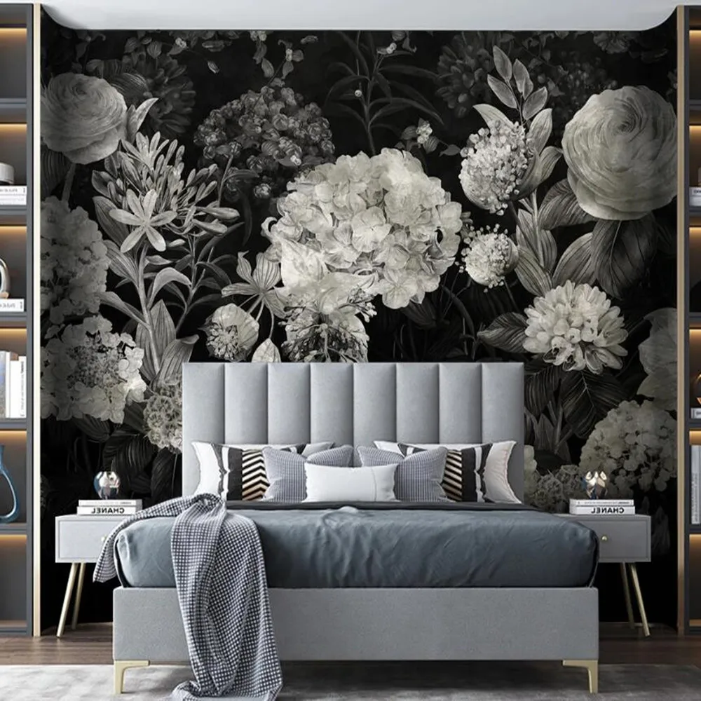 

milofi custom large wallpaper mural 3D minimalist style hand-painted retro flowers American flower background wallpaper mural