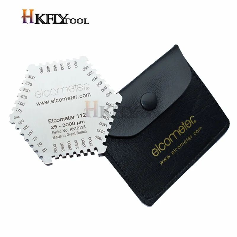 رائجة البيع مشط الفيلم الرطب الألومنيوم مشط الحجاب الحاجز الرطب قياس سمك الفيلم 25-3000um جديد عالي الدقة الفولاذ المقاوم للصدأ