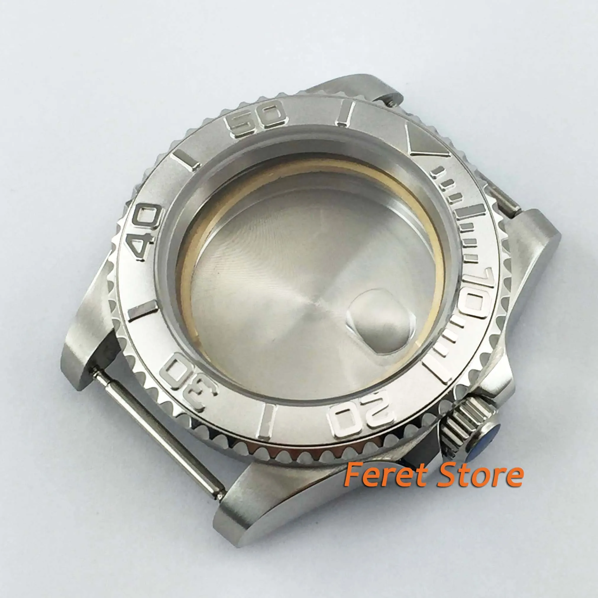 BLIGER 40mm Sapphire glass brushed steel watch case fit ETA 2836 Mingzhu dg2813 movement watch case