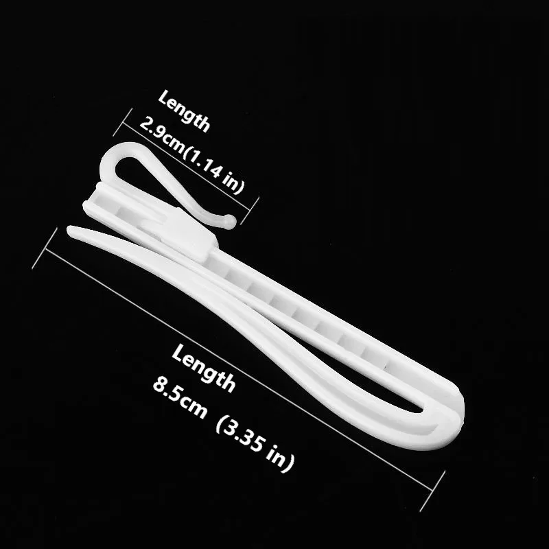 50PCS Curtain Hanging Hooks Ring Window White Plastic Thickened Adjustable height Curtain Hook For Home Curtain High Quality