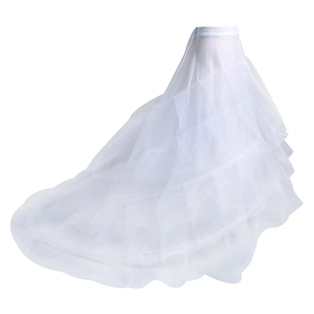 Hoop Skirt Petticoat Skirt for Women Ball Gown Slip Crinoline Underskirt 5 Ruffles 2024