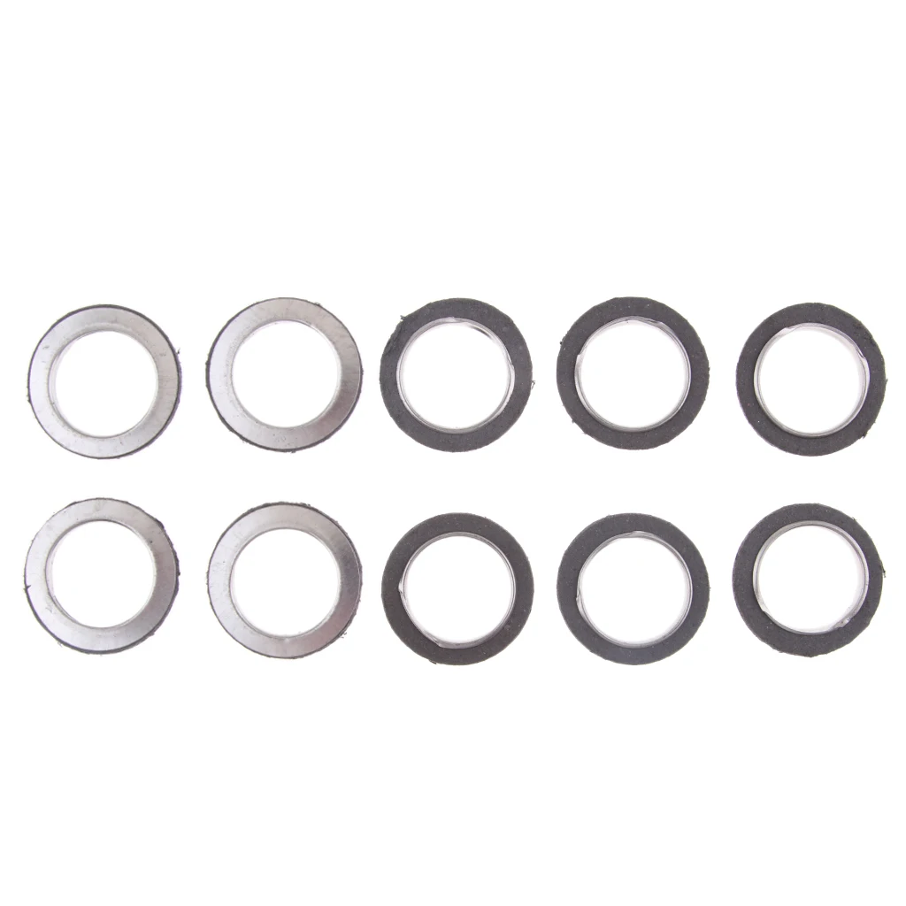 10x Motorcycle Exhaust Muffler Pipe Gaskets For Yamaha 100 150 125cc Scooter