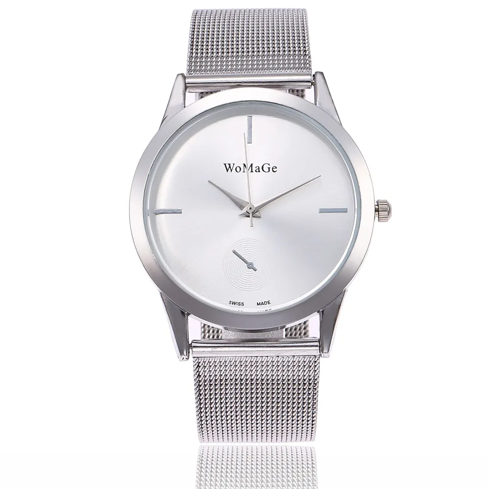 Womage Merk Horloges Vrouwen Rose Goud Dames Polshorloge Mode Eenvoudige Quartz Horloge Logio Feminino Reloj Mujer Horloges Vrouwen