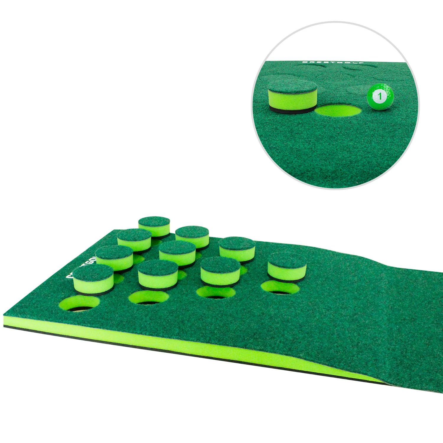 CRESTGOLF Golf Putting Green Game Practice Mat Set Practicing Training Aids Gift for Indoor&Outdoor Party Backyard Use