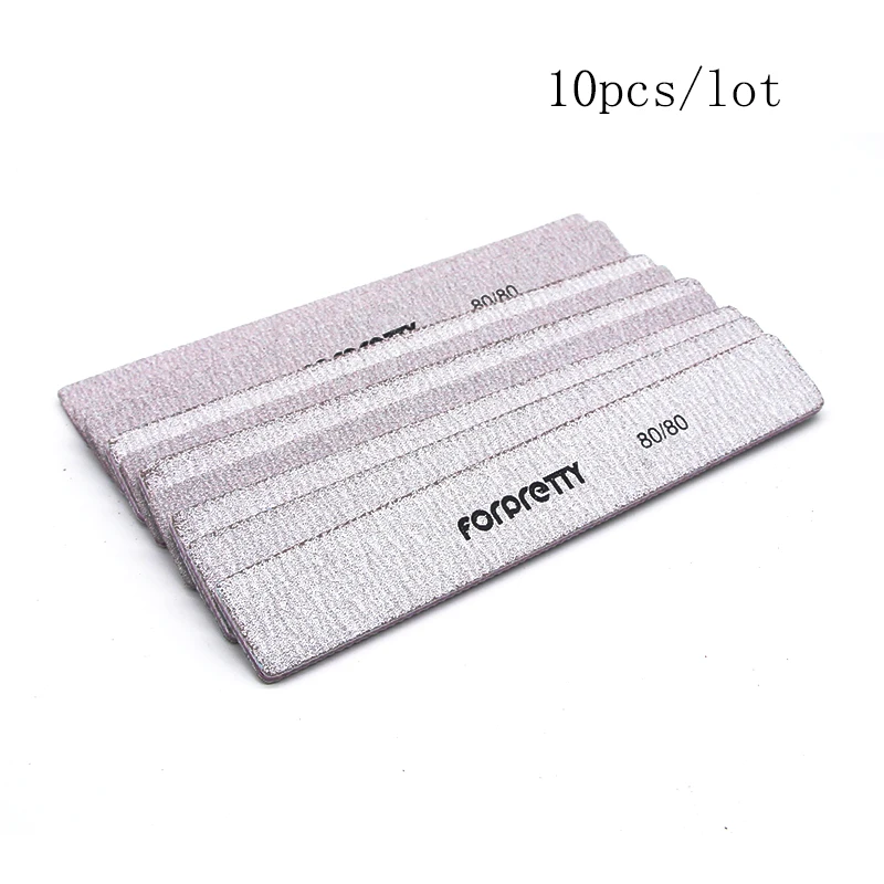 Nail File Lime A Ongle Professionel Pilnik Do Paznokci 80/80 10pcs Set Tools Washable For UV Gel Acrylic Polish Remover Manicure