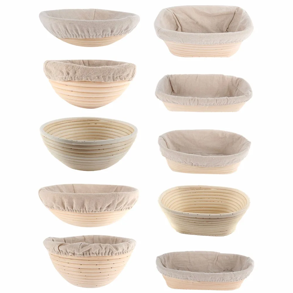 Various Shapes Fermentation Rattan Basket Country Bread Baguette Dough Baskets Baking Dough Basket Baking Storage Basket