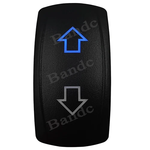 Imagen 2 del producto Flechas de 6 pines (encendido)-apagado-(encendido) DPDT interruptor basculante de marcha atrás de polaridad momentánea para el estilo ARB/Carling/NARVA, luces Led azules duales
