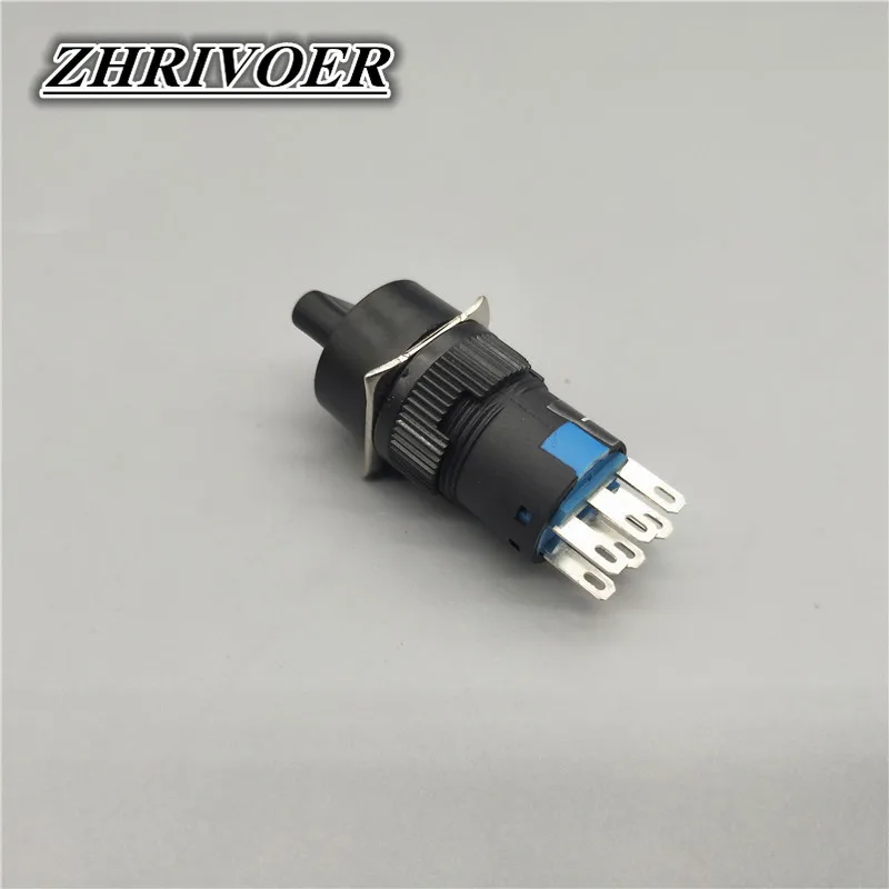 16mm LA16Y-11X/2 LA16Y-22X/3 Rotary Switch Knob Round Button 2/3 Positions  Self-locking/Latching 1NO1NC 2NO2NC Selector