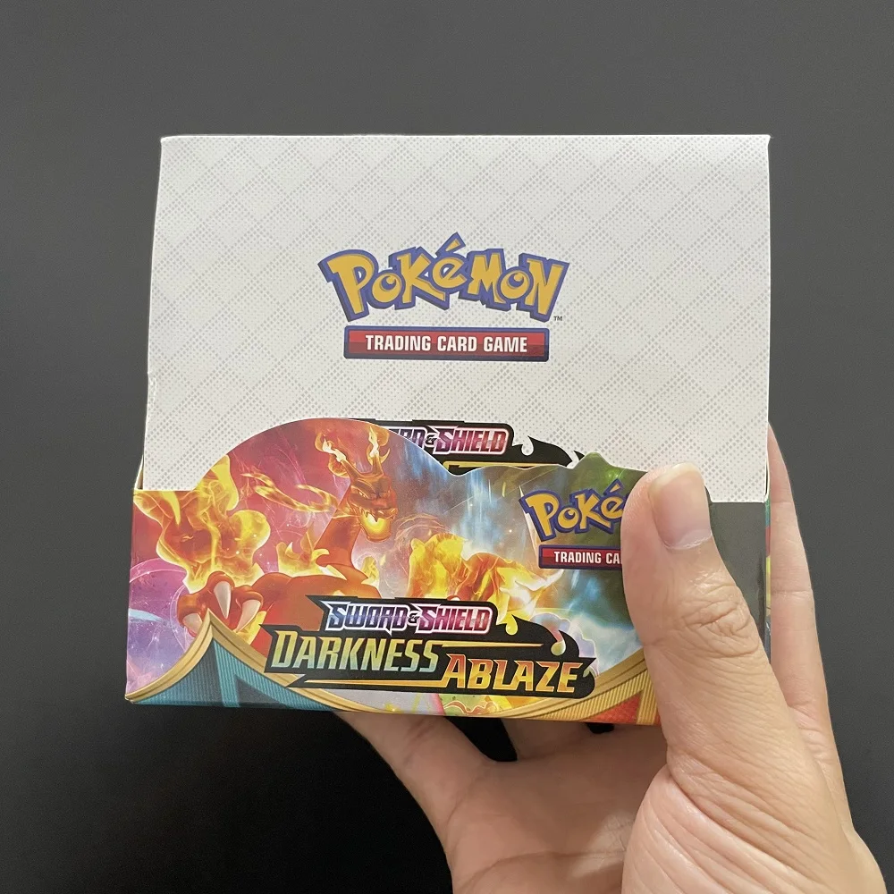 Jeu de cartes à collectionner Pokémon Darhouse Ablaze, épée et bouclier, série TCG, boîte de rappel, 36 sacs, collection de cartes, jouets, 324