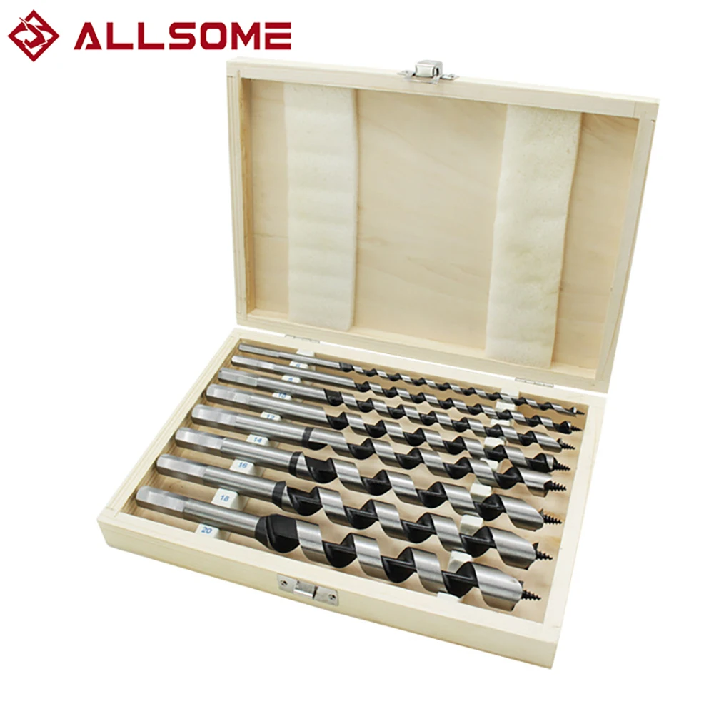 

ALLSOME 8 Pcs Special Punch Hole Hexagonal Shank Woodworking Drill Bits Perforating Support Drill Electric Drill Rotary Head