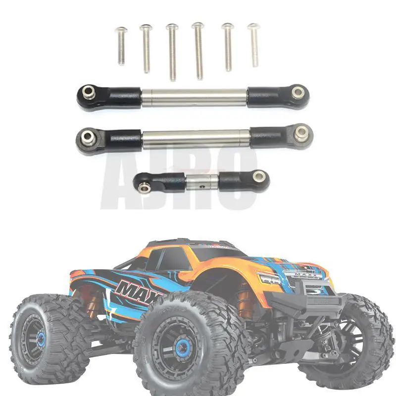 

For Traxxas 1/10 Maxx 89076-4 Stainless Steel Positive And Negative Teeth Adjustable Steering+servo Rod #8947 #8948