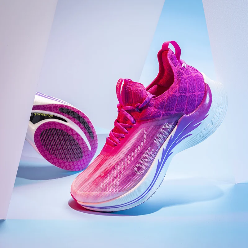 ONEMIX NEW Carbon Plate Marathon Running Racing Shoes Lovers Road Running Shoes Shock-Relief Ultra-Light Rebound Gym Sneakers