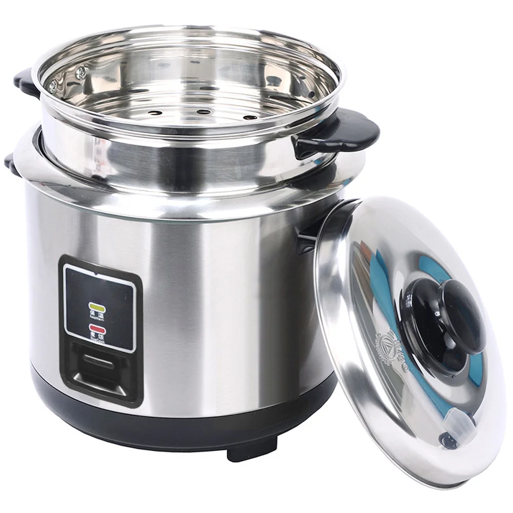 6L Household Rice Cooker Stainless Steel Multi Cooker Thickened External Steel Steamer Rice Cooker