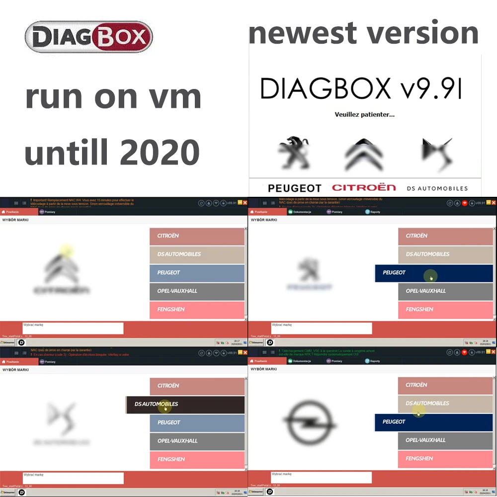 Newest Diagbox V9.91 Full Update For Lexia3 91 PP2000 Lexia-3 Diagbox For Citroen For Peugeot Diagnostic Tool Till 2021