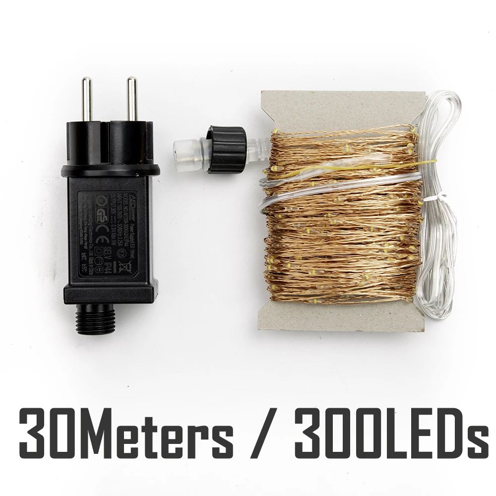 120M 1200 LED String Fairy Lights Christmas Plug In for Outdoor Wedding Party Holiday Garden Outdoor Bedroom Decoration