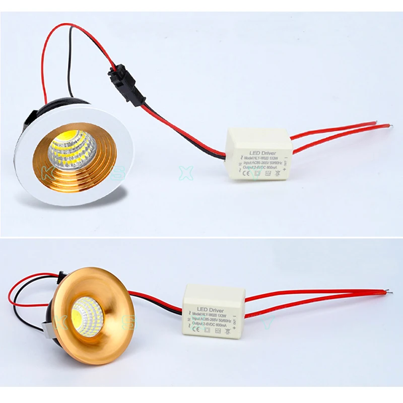 Możliwość przyciemniania COB LED typu Downlight 3W okrągły Mini reflektor sufitowy AC85-265V białe oświetlenie żarówka do szafki licznik prezentacja