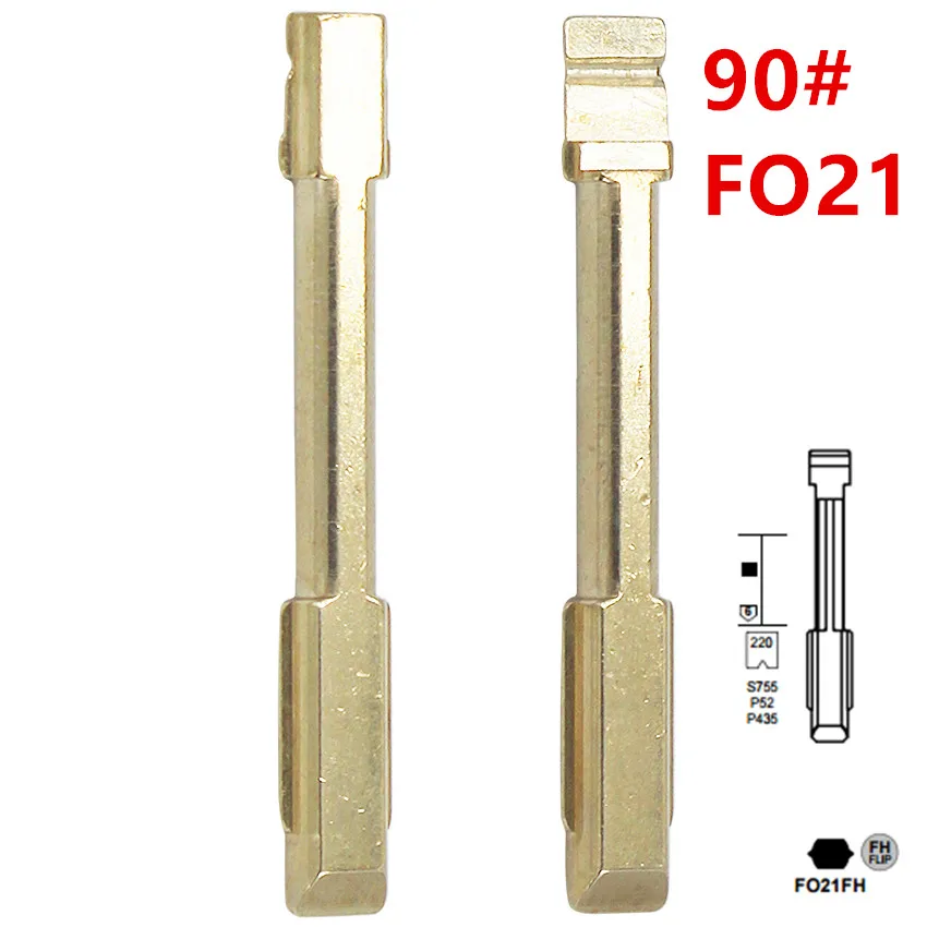 10pcs Uncut Metal 90# FO21 for ford Mondeo for KD keydiy xhorse VVDI remotes universal No.90