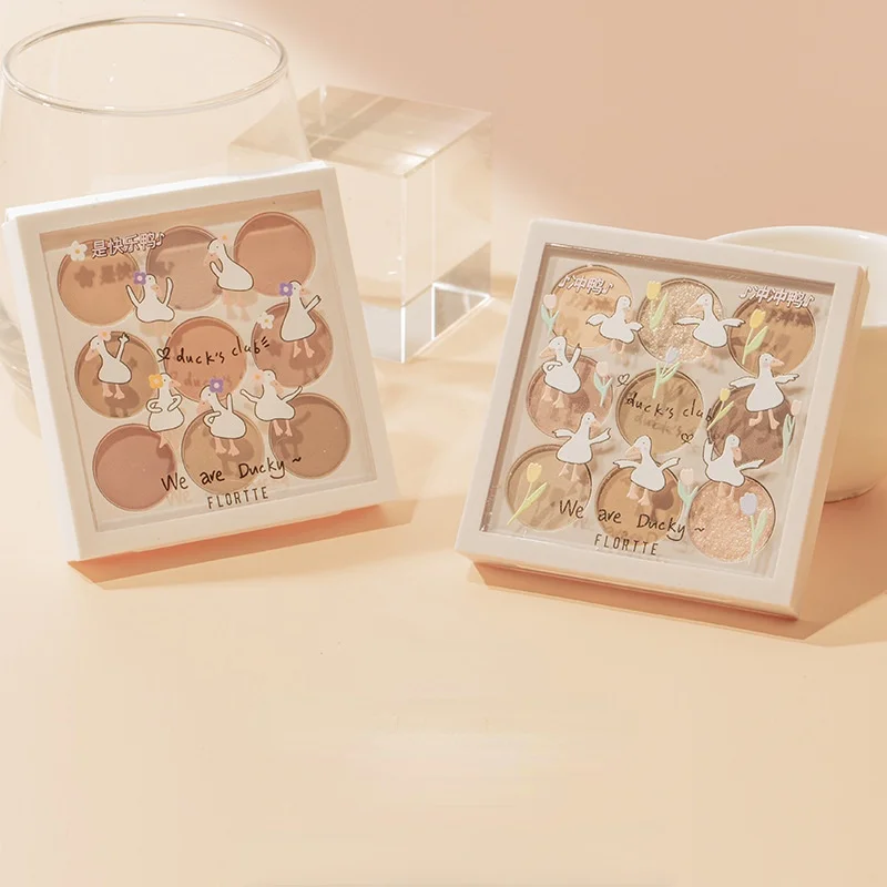 TT Nine-Color Eye Shadow Plate Duck Series Matte Shimmer Sequins