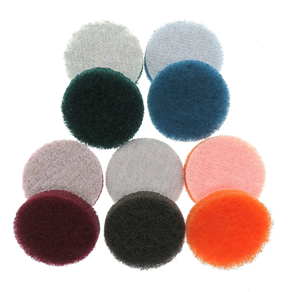 5Pcs 2 inch 50 MM Power Scrub Pads Nylon for Drill Polish Scouring Pad Hook & Loop Car Cleaning tools for Drill Rotary Tool