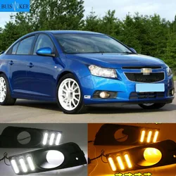 2PCS LED for chevrolet cruze 2009 2010 2011 2012 2013 2014 DRL Daytime Running Light Daylight with turn signal lamp
