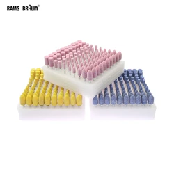 100pcs/box Abrasive Stone Honing Grinding Head Set Die Grinder Tools for Metal Plastic Wood Deburring Polishing