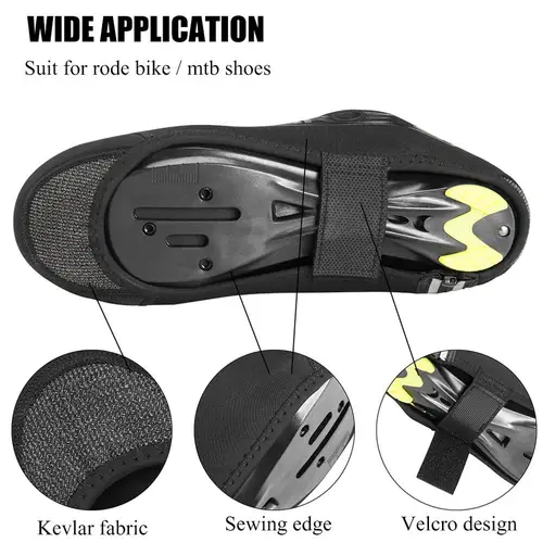 Imagen 2 del producto ROCKBROS-cubierta para calzado de ciclismo de invierno, calentador de zapatos para bicicleta de montaña, Protector impermeable reflectante a prueba de viento