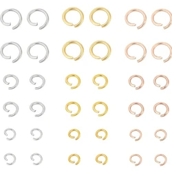 100pcs Stainless Steel Open Jump Rings Round 0.8mm Thick Connector Rings for DJY Necklace Bracelet Jewelry Making