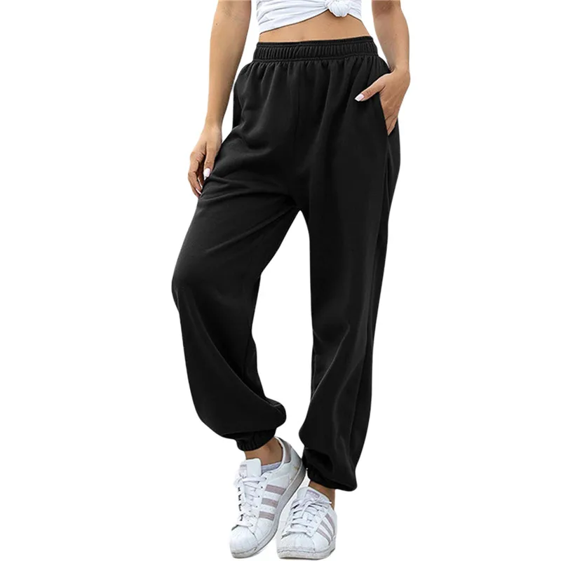 

Women's Casual Cinch High Waist Sport Running Jogging Harem Pants Sweatpants Jogger Pants Baggy Trousers Cotton Plush