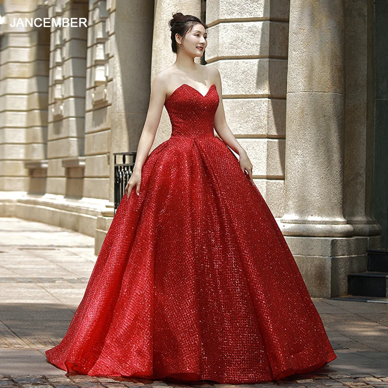 RSM66575 red sexy strapless floor length evening dress for princess girl high quality real price free shipping newest design