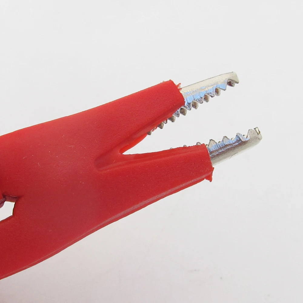 1 pair Silicone High Voltage 4mm Banana Plug to Alligator Clip Test Leads Cable