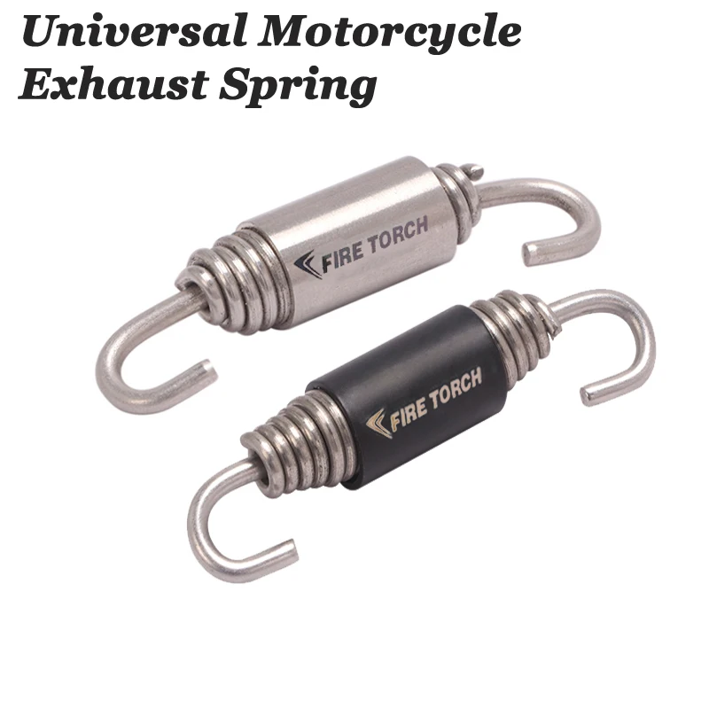 Universal Motorcycle Exhaust Escape Spring Hooks Stainless Steel Front Link Pipe Rotatable Metal Springs Practical Thicken