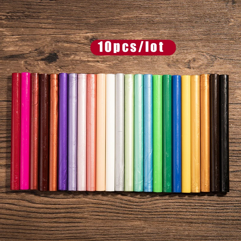 41 Colors Option  DIY Vintage Stamp Sealing Wax Sticks 10 Pcs/lot Stamp Envelope Wedding Party Invitation Gift Decor