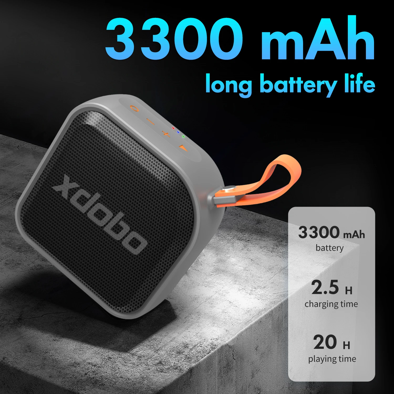 Xdobo Prince 1995 15W Mini Portable Wireless Bluetooth Speakers BT 5.0 Audio Outdoors IPX7 Waterproof Column Super Bass Player