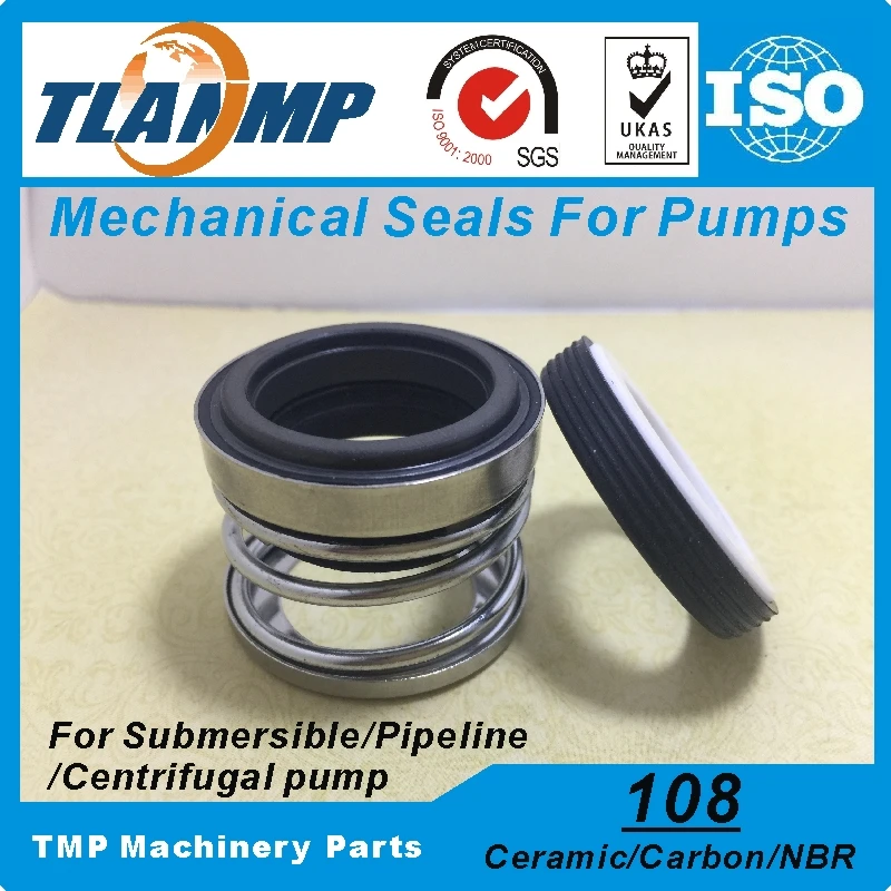 108-8 TLANMP Mechanical Seals (Material: Carbon/Ceramic/NBR) Shaft Size 8mm Single Spring Pump Seal , seat outersize 18mm.