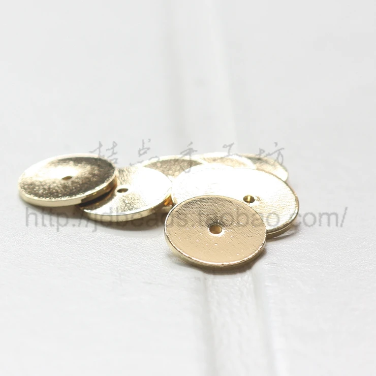 Solid Brass Center Hole Round Disc - 12mm (1837C)