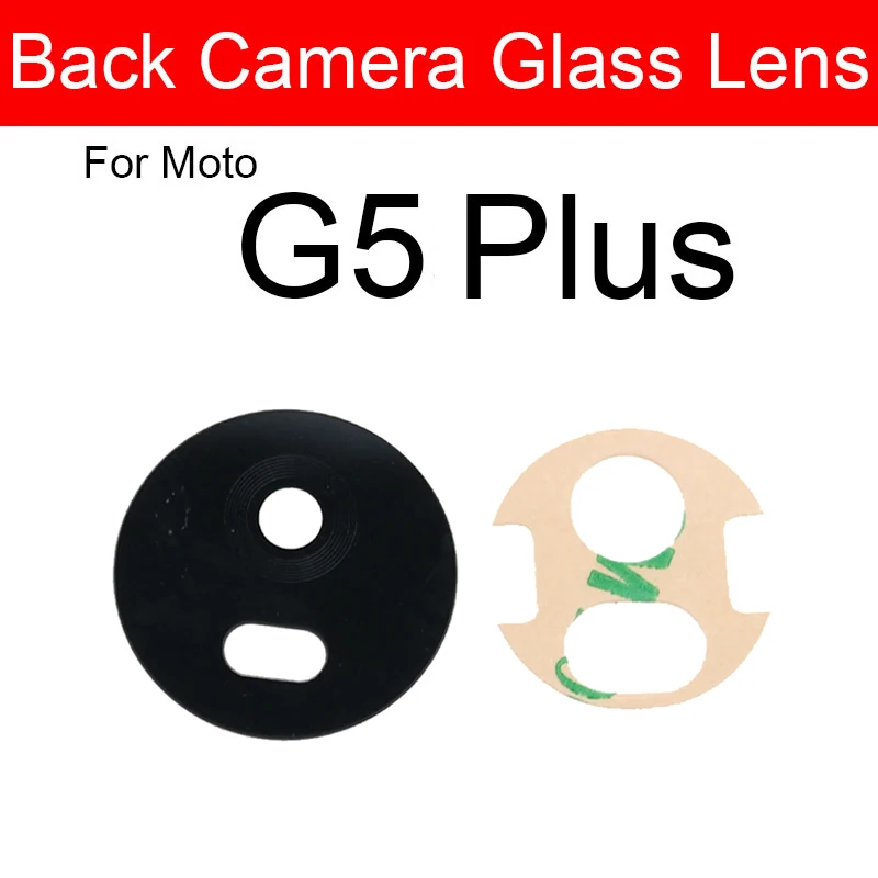 Terug Camera Glazen Lens Voor Motorola Moto G4 G5 G5s G6 G7 Plus Play Power Achter Hoofd Camera Glas Lens met Sticker