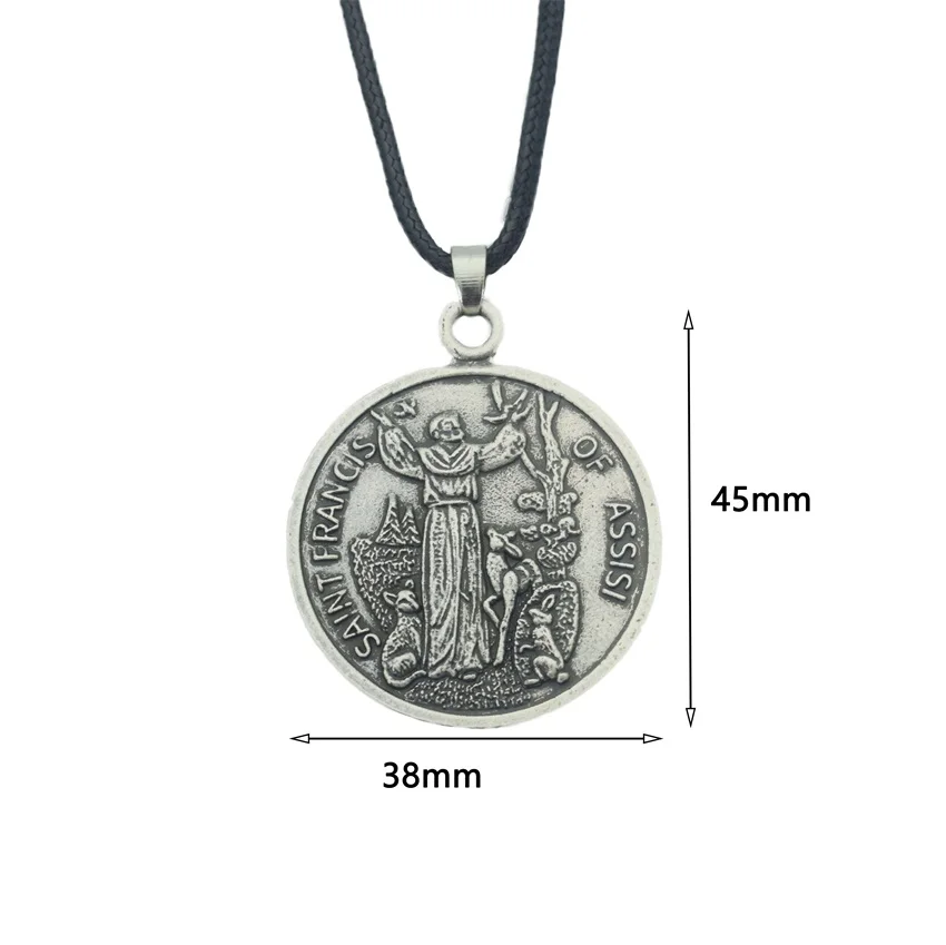 SAINT FRANCIS OF ASSISI PROTECTOR OF ANIMALS necklace Catholic Jewelry