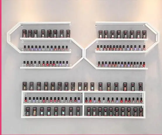 

Nail polish shelf iron art wall shelving shelf wall nail salon nail oil glue shelf cosmetics display shelf