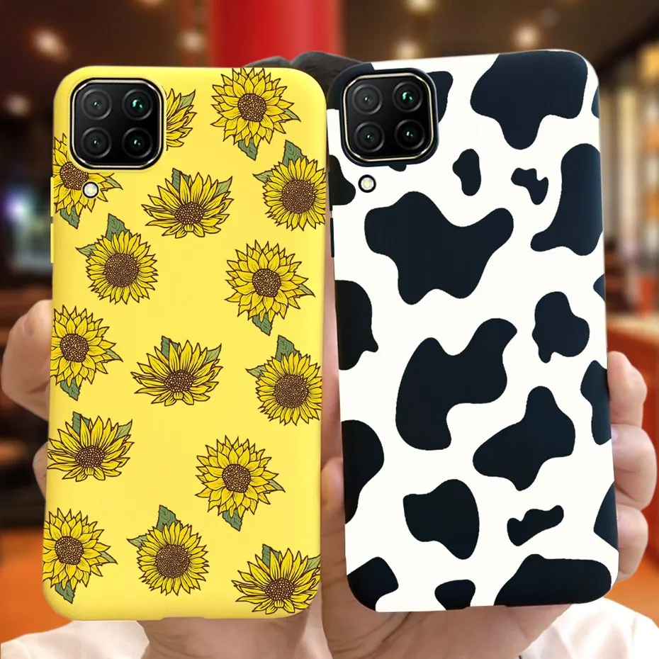 For Huawei P40 Lite Case Silicone Cute Cover Cases For Huawei P40 Lite E Cover Fundas P40Lite P 40 P40 Lite E TPU Coque Bumper