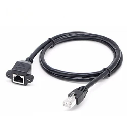 RJ45 Cable Ethernet LAN Network Extension Cable RJ 45 Male to Female Screw Panel Mount 0.5ft 1ft 2ft 3ft 6ft 10ft