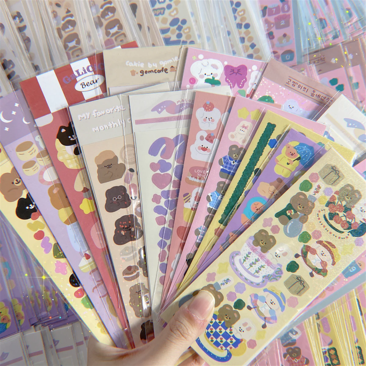 Sharkbang New Arrival 4/5/6/7/8/10pcs Full Set Series Scrapbooking Decorative Stickers Idol Kpop Sticker Korean Stationery