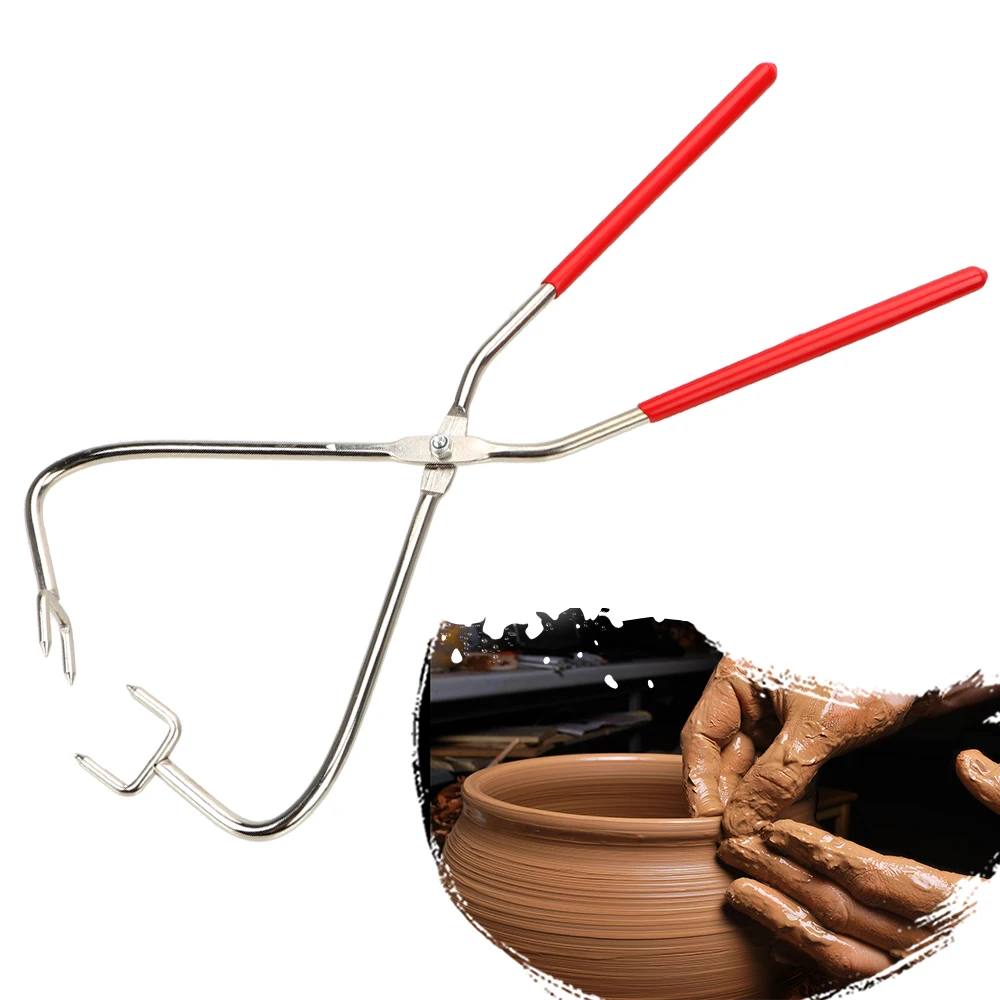 Pliers Pottery Clamp with Plastic Handle Clay Sculpture Tools Hand Tool Stainless Steel Ceramics Tool