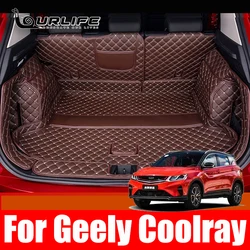 For Geely Coolray 2019 2020 2021 2022 2023 2024 Car Boot Mat Rear Trunk Liner Cargo Leather Floor Carpet Tray Accessories Mats