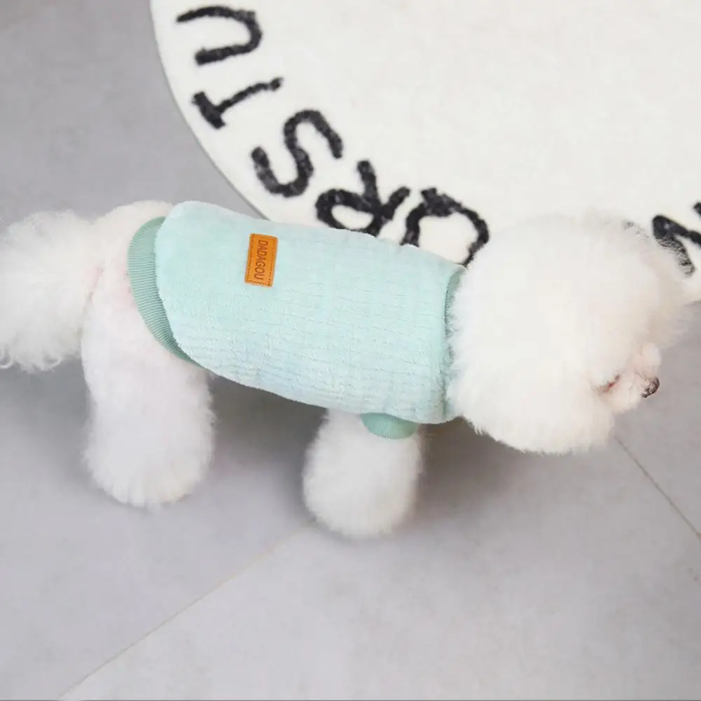 Pet Sweater Small Dogs Puppy Coat Jackets Sweatshirt Solid Color Keep Warmth Skin-friendly Pet Dogs Fleece Sweatshirt Sweater