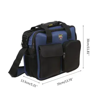 Kit de herramientas de reparación 600D, bolso de hombro portátil, estuche de almacenamiento, organizador con tira reflectante para trabajadores de jardinería