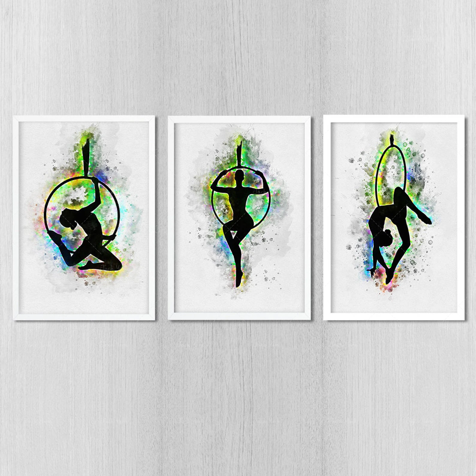 Aerial hoop triple set of prints Wall art decor
